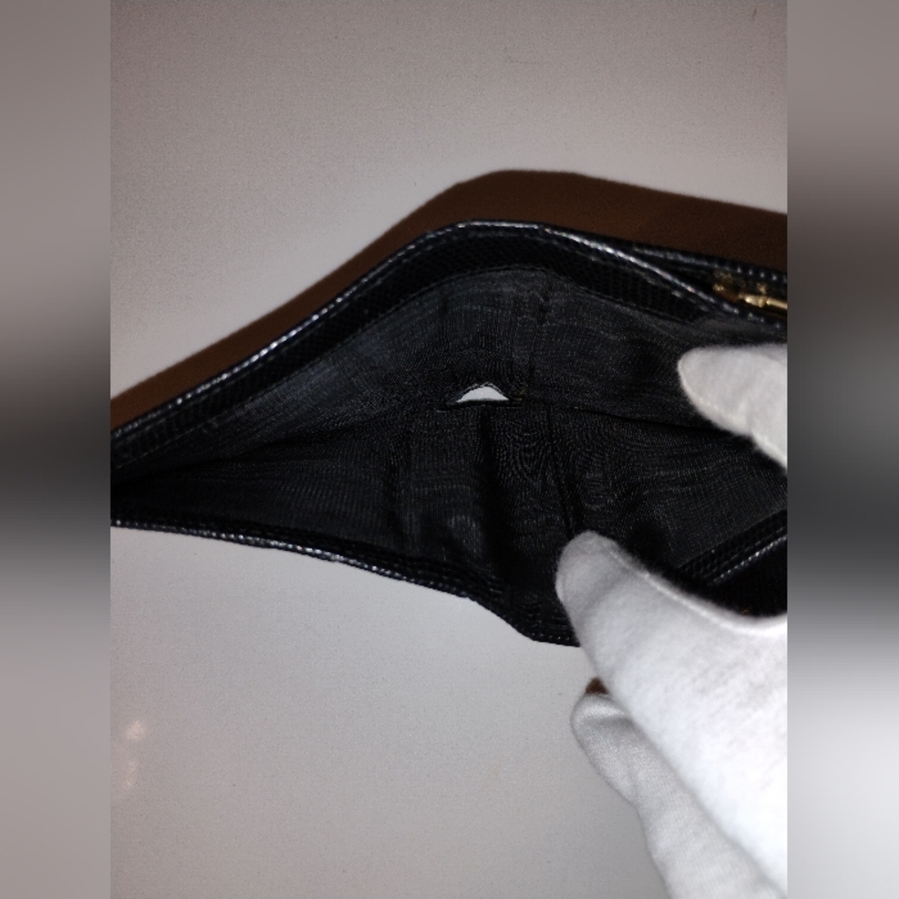 EUC Salvatore Ferragamo Wallet - Black Compact Textured Leather - Picture 12 of 16